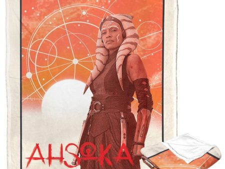 Disney Star Wars Ahsoka Warrior Stance Silk Touch Throw Blanket 50x60 Inches on Sale