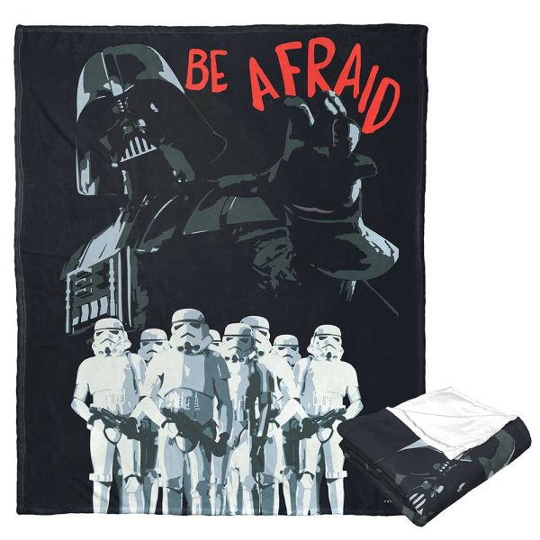 Disney Star Wars Be Afraid Silk Touch Throw Blanket 50x60 Inches on Sale