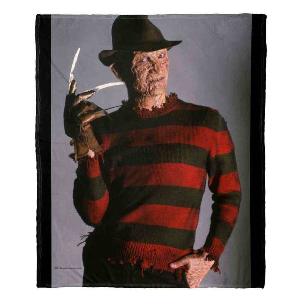 Warner Bros. Nightmare on Elm Street Don t Mess With Freddy Silk Touch Throw Blanket 50x60 Inches For Discount