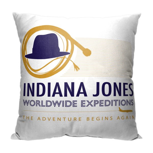 Disney Indiana Jones Dial Of Destiny Worldwide Expeditions Pillow 18x18 Inches Online