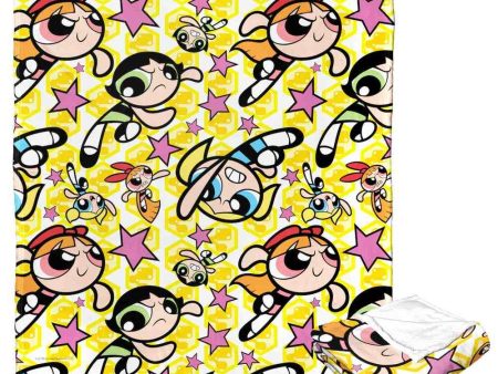 Cartoon Network Powerpuff Girls Fighting Crime Silk Touch Throw Blanket 50x60 Inches For Sale