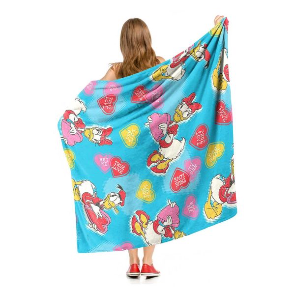 Disney Donald Duck Donald & Daisy True Love Silk Touch Throw Blanket 50x60 Inches For Cheap