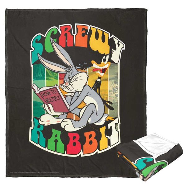 Warner Bros. Looney Tunes Screwy Rabbit Silk Touch Throw Blanket 50x60 Inches For Sale