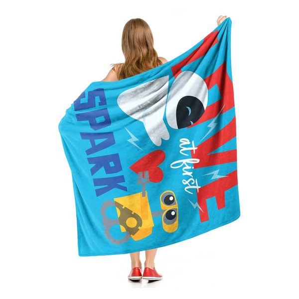 Disney Pixar Wall-E Love At First Spark Silk Touch Throw Blanket 50x60 Inches Online Hot Sale