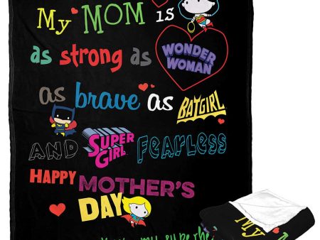 Warner Bros. Justice League Mom Is Super Silk Touch Throw Blanket 50x60 Inches Supply