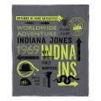 Disney Indiana Jones Dial Of Destiny Worldwide Adventurer Silk Touch Throw Blanket 50x60 Inches Online Sale