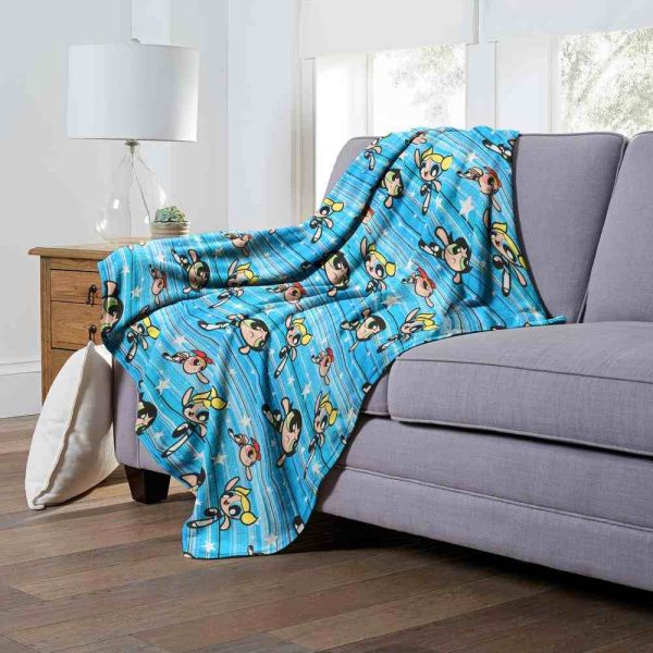 Cartoon Network Powerpuff Girls Flying Fast Silk Touch Throw Blanket 50x60 Inches Discount