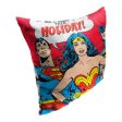 Warner Bros. Justice League Be A Holiday Hero Throw Pillow 18x18 Inches For Sale