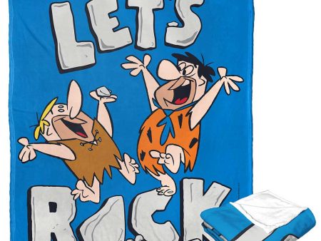 Warner Bros. The Flintstones Lets Rock Silk Touch Throw Blanket 50x60 Inches Hot on Sale