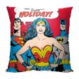 Warner Bros. Justice League Be A Holiday Hero Throw Pillow 18x18 Inches For Sale