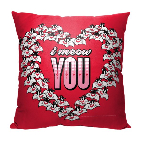 Warner Bros. Looney Tunes Meow You Throw Pillow 18x18 Inches Fashion