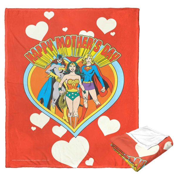 Warner Bros. Justice League Mom Group Silk Touch Throw Blanket 50x60 Inches on Sale