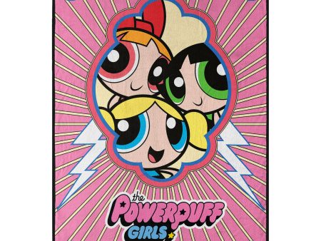 Cartoon Network Powerpuff Girls Peeking Puffs Micro Raschel Throw 46x60 Inches Discount