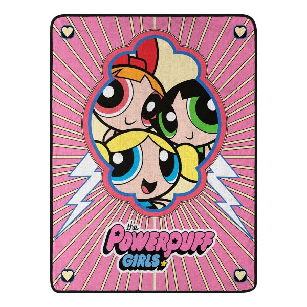 Cartoon Network Powerpuff Girls Peeking Puffs Micro Raschel Throw 46x60 Inches Discount