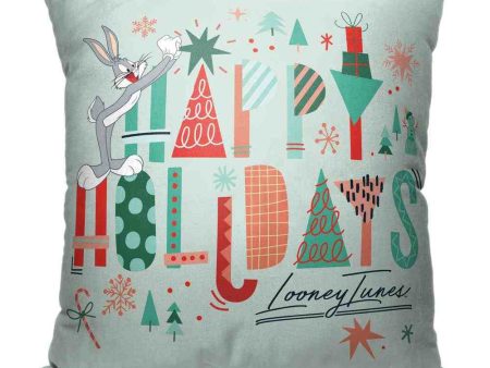 Warner Bros. Looney Tunes Happy Holidays Throw Pillow 18x18 Inches Discount