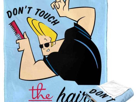 Cartoon Network Johnny Bravo Don T Touch The Hair Silk Touch Throw Blanket 50x60 Inches Online now