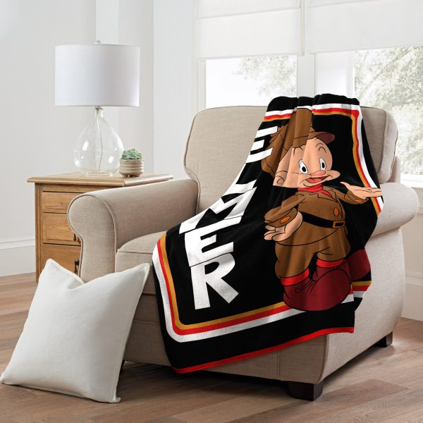 Warner Bros. Looney Tunes Pesky Wabbit Micro Raschel Throw Blanket 46x60 Inches Hot on Sale