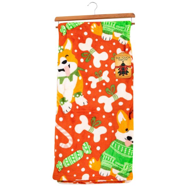 Christmas Corgies Silk Touch Throw Blanket 50x60 Inches Online Hot Sale