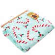 Candy Cane Snowflakes Silk Touch Throw Blanket 50x60 Inches Hot on Sale