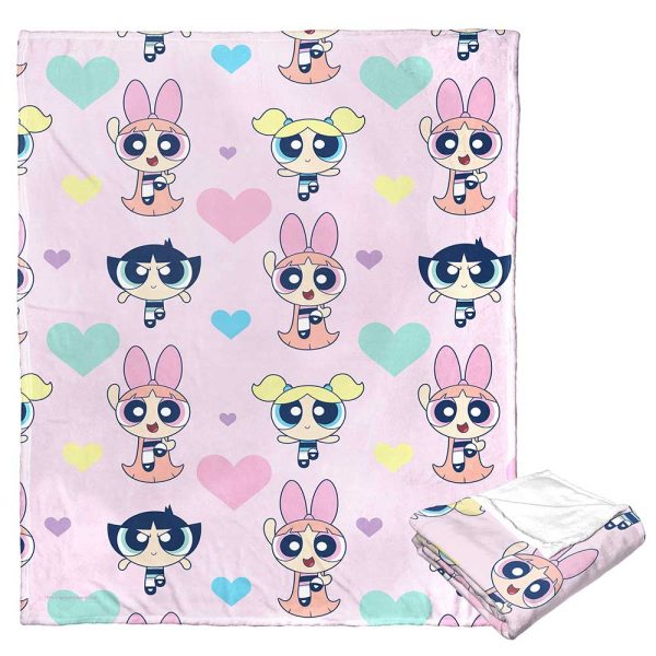 Cartoon Network Powerpuff Girls Raindow Power Silk Touch Throw Blanket 50x60 Inches For Discount