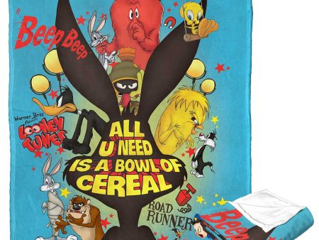 Warner Bros. Looney Tunes Bowl Of Cereal Silk Touch Throw Blanket 50x60 Inches Sale