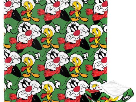 Warner Bros. Looney Tunes Holiday Dreamers Silk Touch Throw Blanket 50x60 Inches on Sale