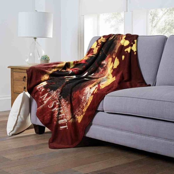 Warner Bros. Nightmare on Elm Street Into The Flames Silk Touch Throw Blanket 50x60 Inches Cheap