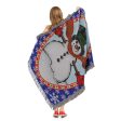 Bright Happy Snowman Holiday Tapestry Throw Blanket 48x60 Inches Online now