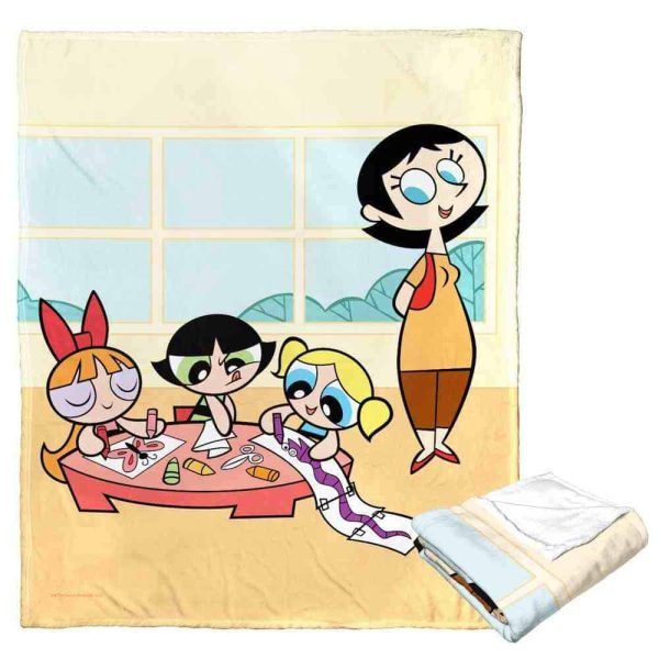 Cartoon Network Powerpuff Girls Classtime Fun Silk Touch Throw Blanket 50x60 Inches Online Hot Sale