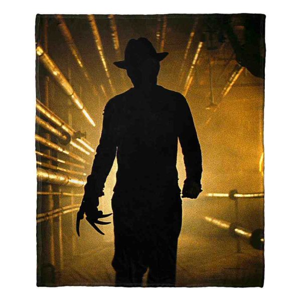 Warner Bros. Nightmare on Elm Street Here Comes Freddy Silk Touch Throw Blanket 50x60 Inches For Cheap