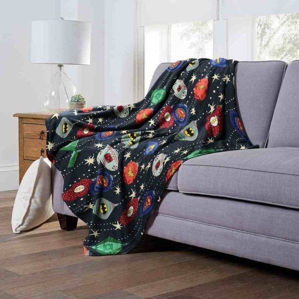 Warner Bros. Justice League Hero Ornaments Silk Touch Throw Blanket 50x60 Inches Online now