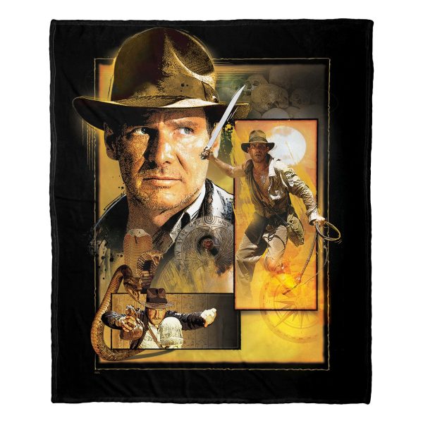 Disney Indiana Jones Adventurous Indy Silk Touch Throw Blanket 50x60 Inches Online now