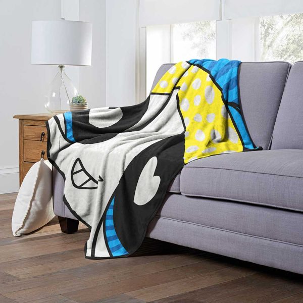 Cartoon Network Powerpuff Girls Bubbles Heart Eyes Silk Touch Throw Blanket 50x60 Inches Hot on Sale