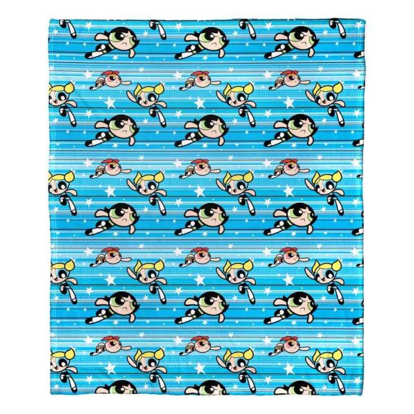 Cartoon Network Powerpuff Girls Flying Fast Silk Touch Throw Blanket 50x60 Inches Discount