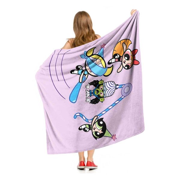 Cartoon Network Powerpuff Girls Birthday Bash The Baddie Silk Touch Throw Blanket 50x60 Inches Online now