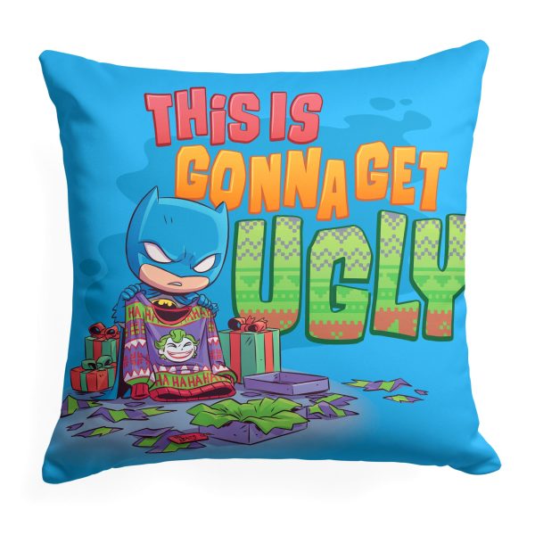 Warner Bros. Justice League Its Gonna Get Ugly Throw Pillow 18x18 Inches For Sale