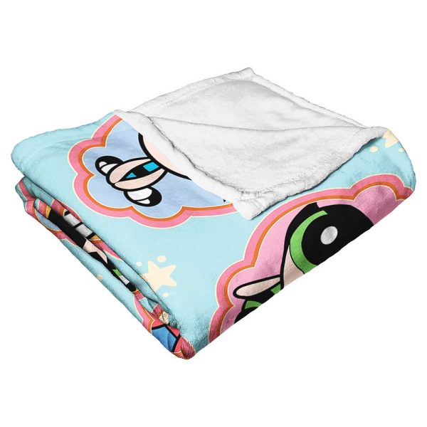 Cartoon Network Powerpuff Girls Classic Expressions Silk Touch Throw Blanket 50x60 Inches Fashion