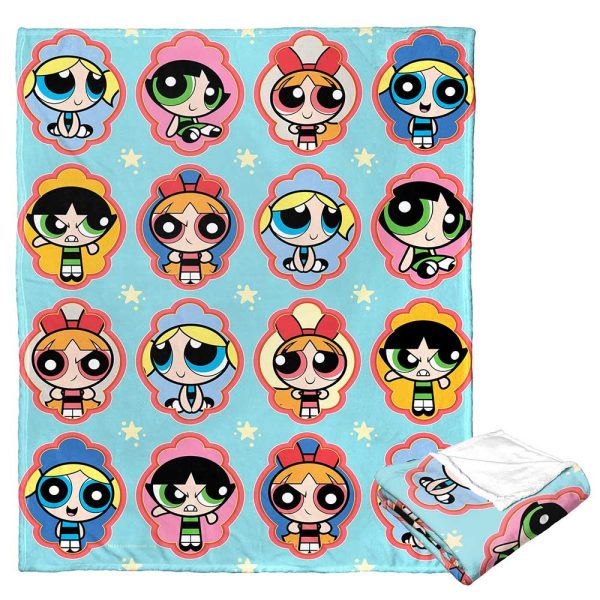 Cartoon Network Powerpuff Girls Classic Expressions Silk Touch Throw Blanket 50x60 Inches Fashion