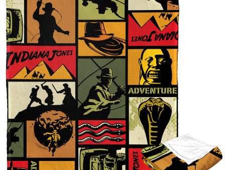 Disney Indiana Jones Adventure Pattern Silk Touch Throw Blanket 50x60 Inches Sale