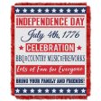 Celebrate Independence Holiday Tapestry Throw Blanket 46x60 Inches Sale