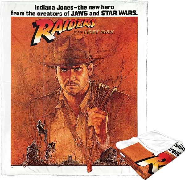 Disney Indiana Jones Raiders Of The Lost Ark Silk Touch Throw Blanket 50x60 Inches Cheap