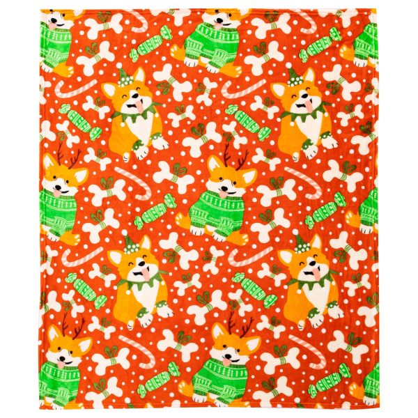 Christmas Corgies Silk Touch Throw Blanket 50x60 Inches Online Hot Sale