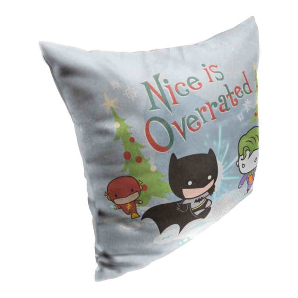 Warner Bros. Justice League Nice Is Overrated Throw Pillow 18x18 Inches Online now