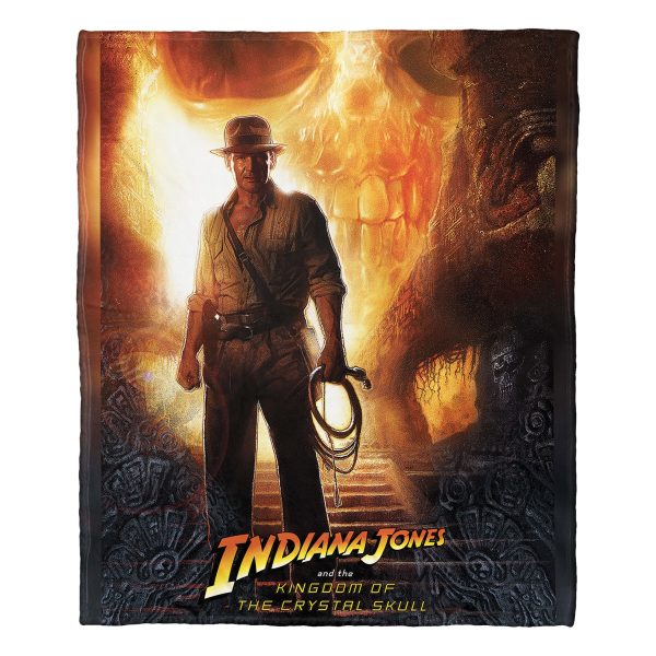 Disney Indiana Jones Kingdom Of The Crystal Skull Silk Touch Throw Blanket 50x60 Inches For Discount