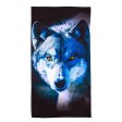 Wolf Stare Beach Towel 30x60 Inches Supply