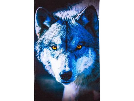 Wolf Stare Beach Towel 30x60 Inches Supply