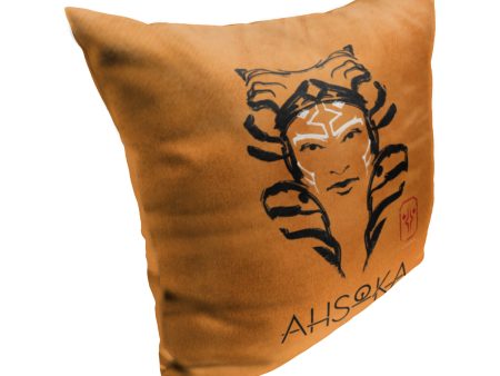 Disney Star Wars Ahsoka Brushstroke Ahsoka Throw Pillow 18x18 Inches Sale