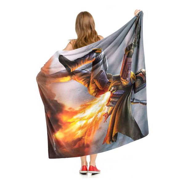 Disney Star Wars Boba Blast Silk Touch Throw Blanket 50x60 Inches For Sale