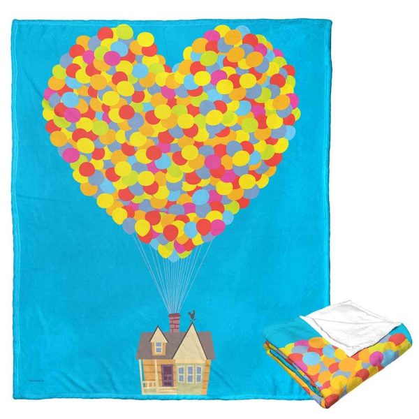 Disney Pixar UP Balloon Heart Silk Touch Throw Blanket 50x60 Inches Supply