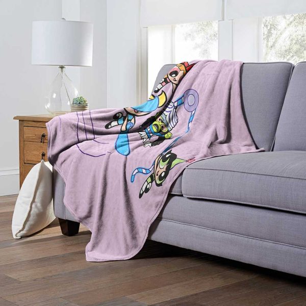 Cartoon Network Powerpuff Girls Birthday Bash The Baddie Silk Touch Throw Blanket 50x60 Inches Online now